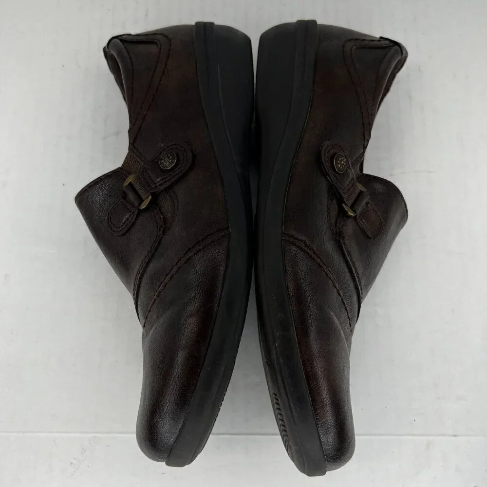 Earth Spirit Womens 25033100 Brown Gelron Cushion Leather Size 9.5 Slip-On Shoes